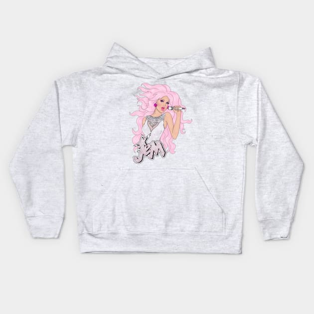 Dazzling Diamonds Jem by BraePrint Kids Hoodie by Braeprint